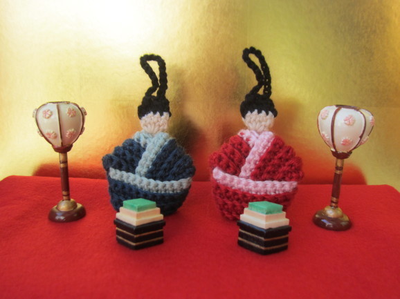 ひな人形を編みました : Crochet with Ricky