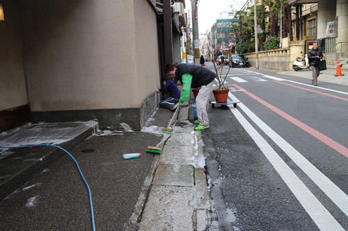 京都要庵歳時記　『春への準備　早春の玄関室礼』　街道桜・白玉椿　1_d0033734_12495277.jpg