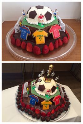 7歳のサッカーケーキ 黒豆日記