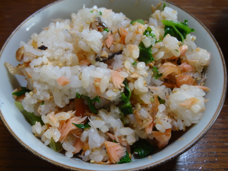 おでん、鮭ご飯、けんちん汁、鶏すき、野菜サラダ、紫蘇おろしハンバーグ、饂飩です。_c0225997_15372274.jpg