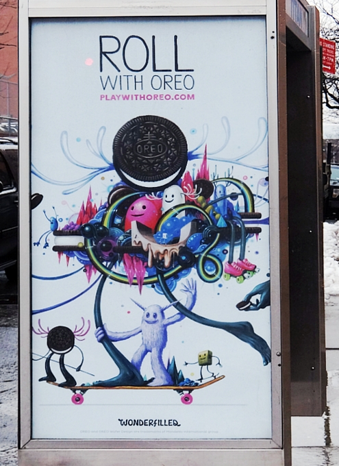 NYの街角で見かけたオレオのアート広告 #PlaywithOreo_b0007805_1151267.jpg