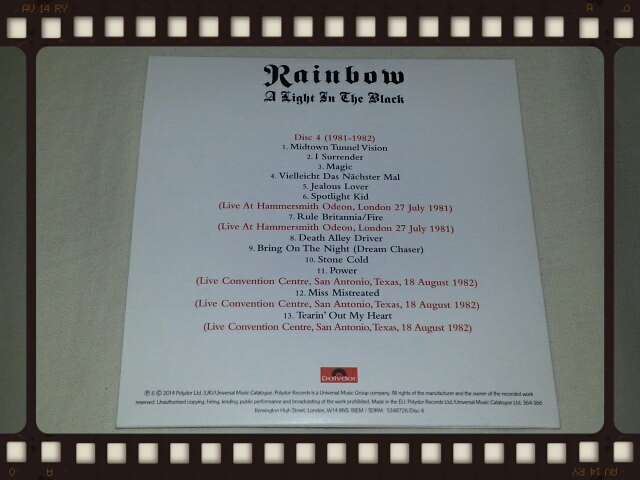 RAINBOW / A LIGHT IN THE BLACK 1975 - 1984 Disc4_b0042308_23561365.jpg