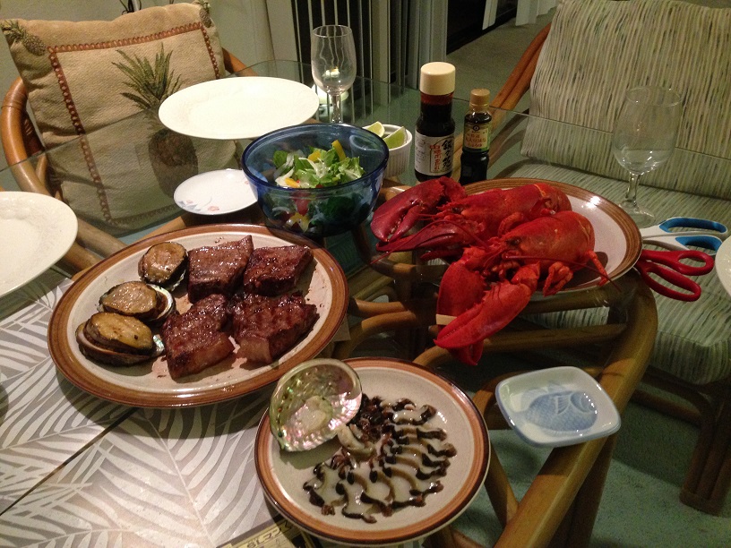2015ハワイ島「アワビにロブスター買って豪華なディナー☆」_f0011498_12172356.jpg