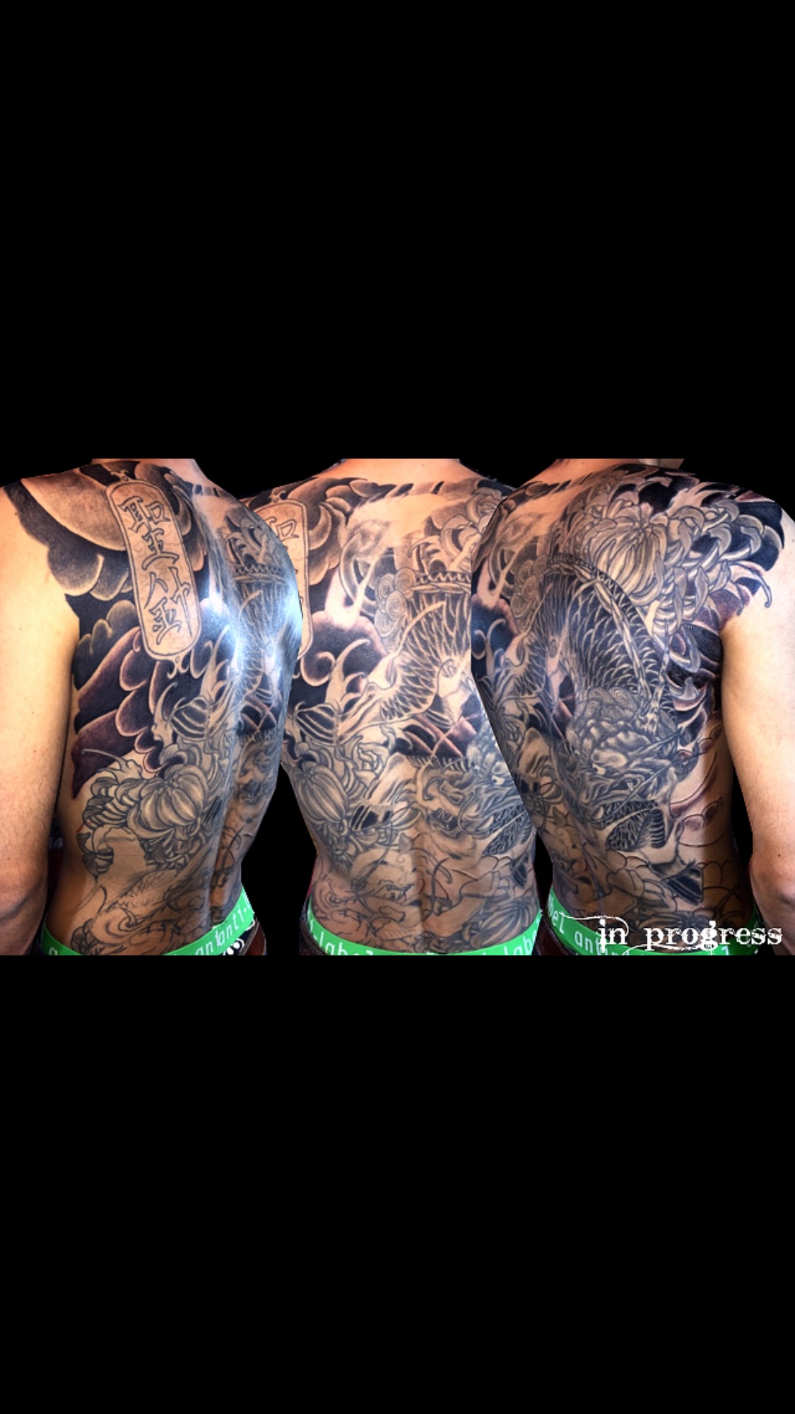 背中 和彫り 額 麒麟 菊 2face Tattoo Studio Japan 千葉県木更津市 刺青処 聖針 背中 和彫り 額 麒麟 菊 2face Tattoo Studio Japan 千葉県木更津市 刺青処 聖針