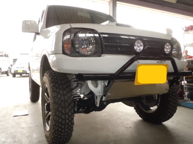 ☆取付完了☆スチールバンパー&LEDフォグライト♪♪ JB23W ジムニー_c0213517_14485777.jpg
