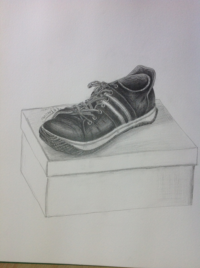 箱と靴のデッサン4時間目 LION ART SCHOOL_d0128883_17395315.jpg