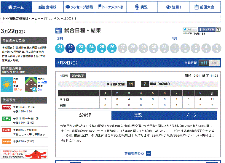 第87回選抜高校野球大会愛媛の今治西・６年ぶりの初戦突破…2015/3/22_f0231709_1337717.gif