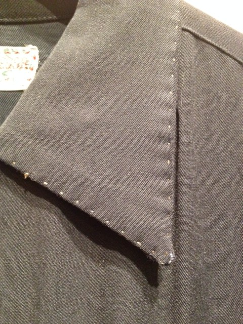 50s ブラックレーヨンシャツ 黒レーヨン : 福生古着屋 SPACE OF 50s ブラックレーヨンシャツ 黒レーヨン : 福生古着屋 SPACE OF