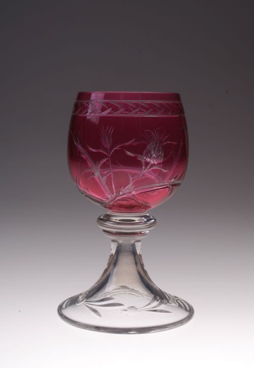 Baccarat RED Thistle Taille gravure glass_c0108595_1482955.jpg