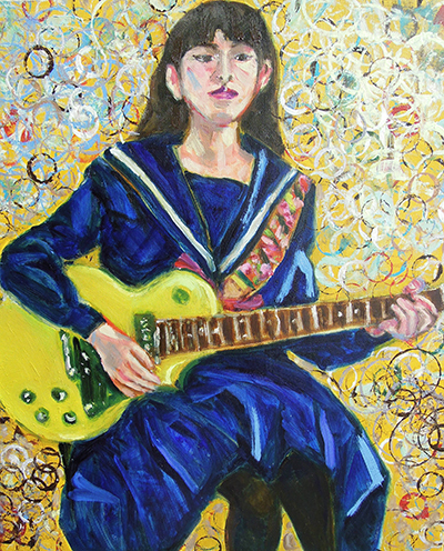 一般クラス３月のテーマ「エレキギターを弾く女子像」の作品ご紹介_b0212226_22353011.jpg
