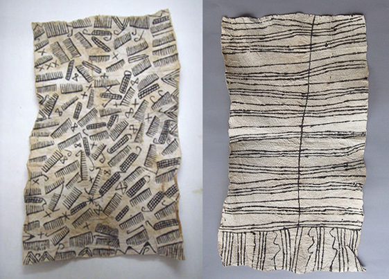 ピグミー族　タパ ピグミー族のタパを展示する『タパ－坂田和實が見つけた94枚－』 をB