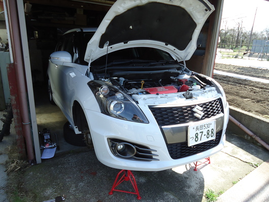 スイフトスポーツ車高調キット取付 Tein Street Flex 燃やせないごみ研究所