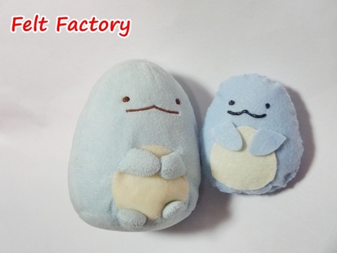 姪っ子ちゃんが作ったすみっこぐらしのマスコット とかげ Maruwa Taroのfelt Factory