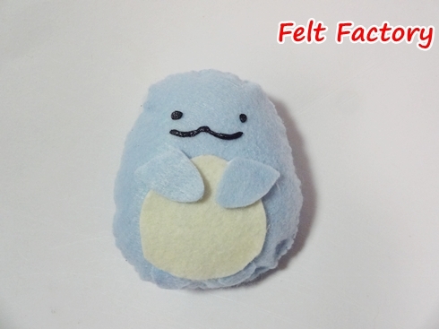 姪っ子ちゃんが作ったすみっこぐらしのマスコット とかげ Maruwa Taroのfelt Factory