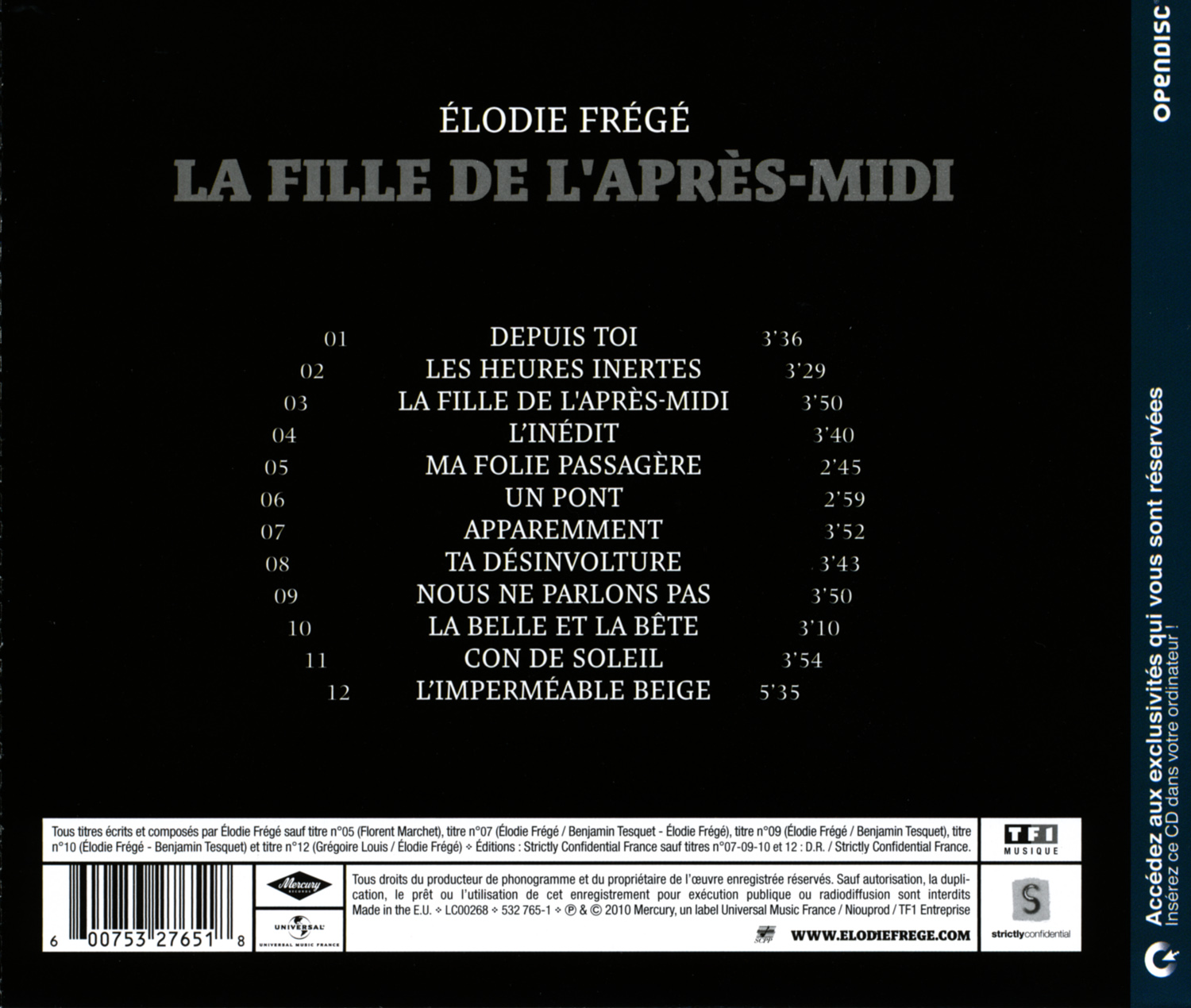 エロディ・フレージュ（Elodie Frege）「La Fille De L\'apres Midi」（2010）_e0042361_15305656.jpg
