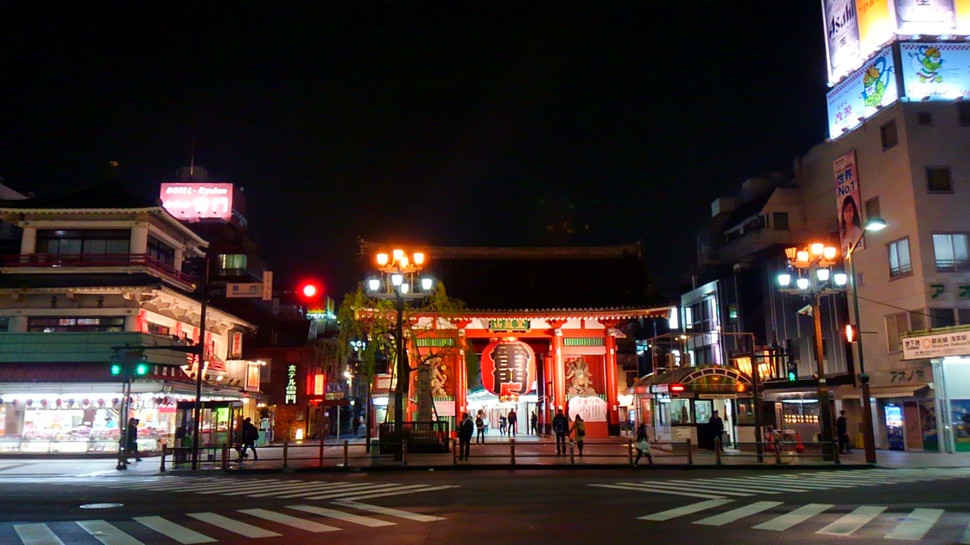 夜の雷門 あひる日記 夜の雷門 あひる日記