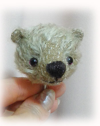 テディベアの首のジョイント部分の縫い方と 目の付け方 写真付き ぶんち べあ Bearbunch S Workbasket