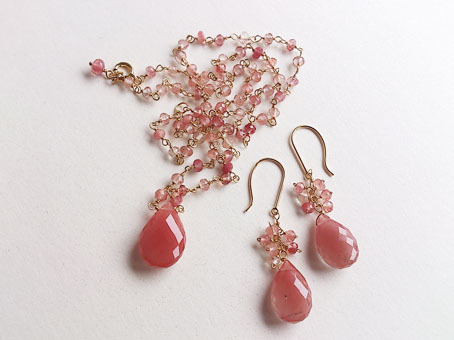 1点物のサンストーンネックレス ピアス Caroblog
