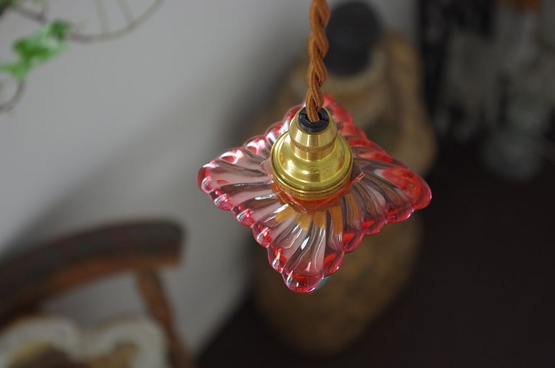 フランスアンティーク*#0093 バカラガラス*ミニシャンデリア