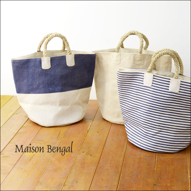 MAISON BENGAL [マイソンベンガル] JUTE COTTON LANDRY BAG [AB652] _f0051306_20253766.jpg