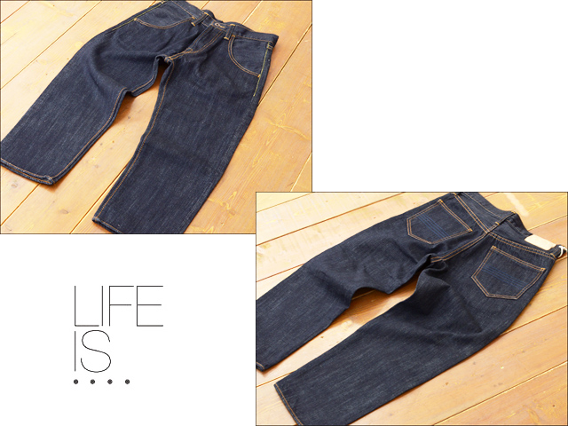 LIFE IS....[ライフイズ] CROPPED FLAT [PA-352] DENIM CROPPED PANTS・クロップドデニム　MEN\'S_f0051306_18305965.jpg