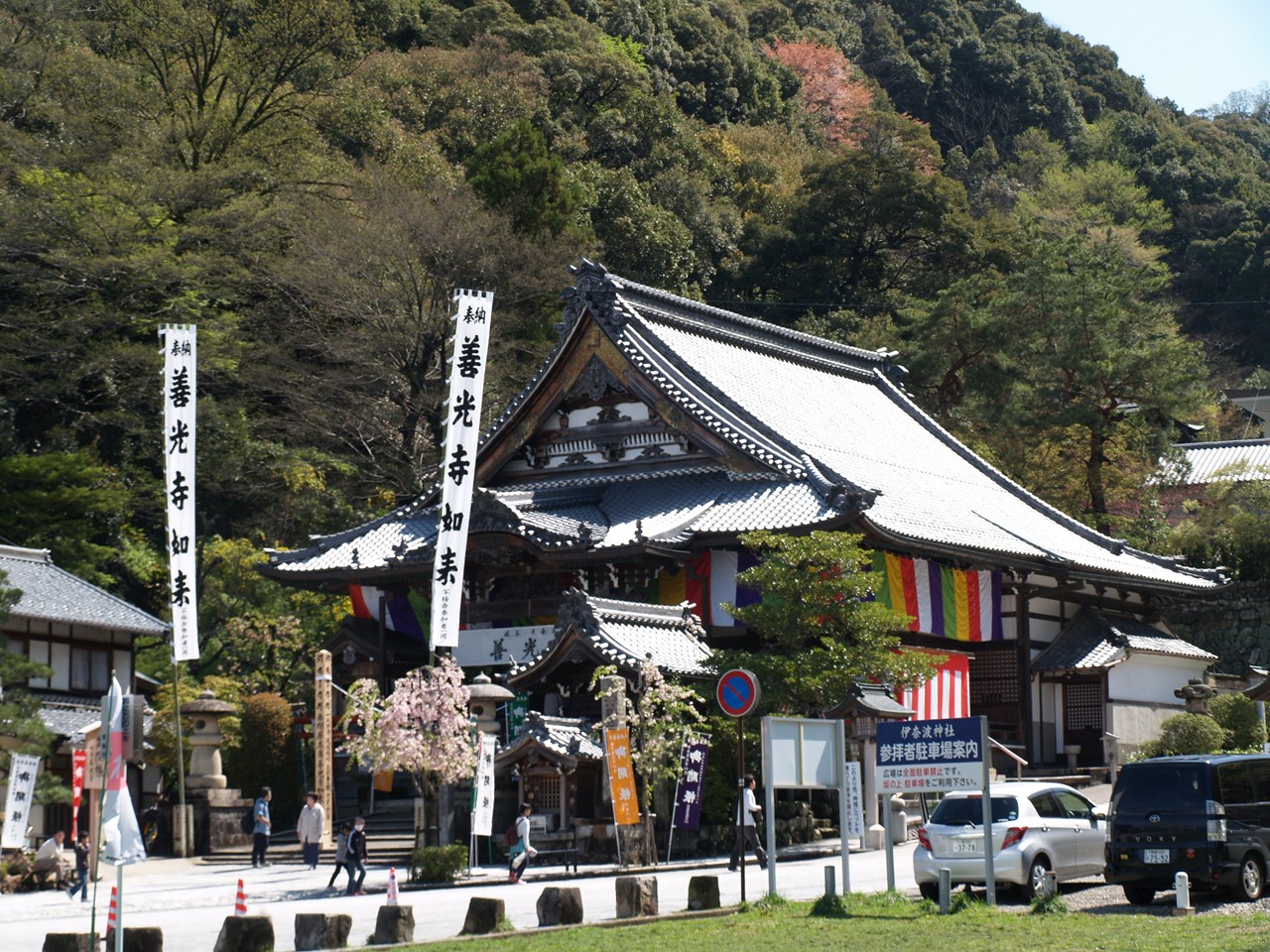 『伊奈波神社参道の枝垂桜と岐阜善光寺』_d0054276_20103375.jpg