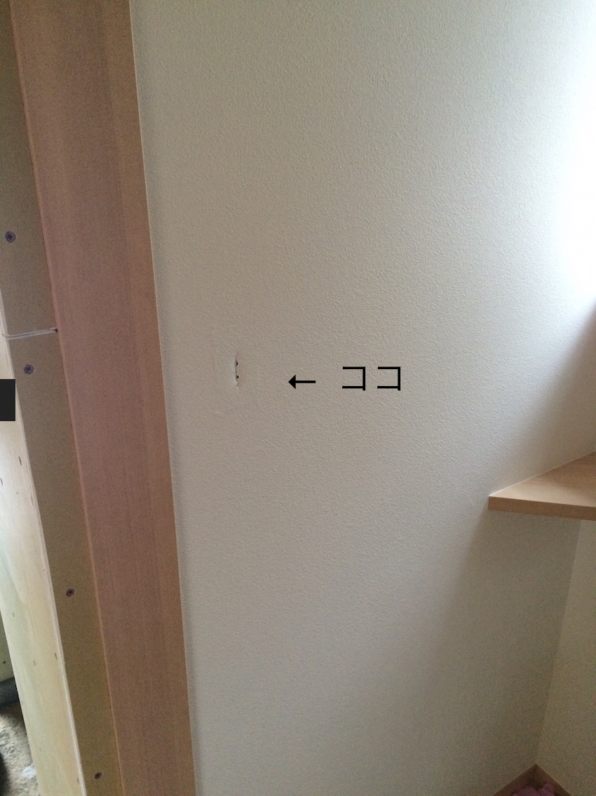 貼ったのにあちこちに穴が開いてる_a0148909_8253734.jpg