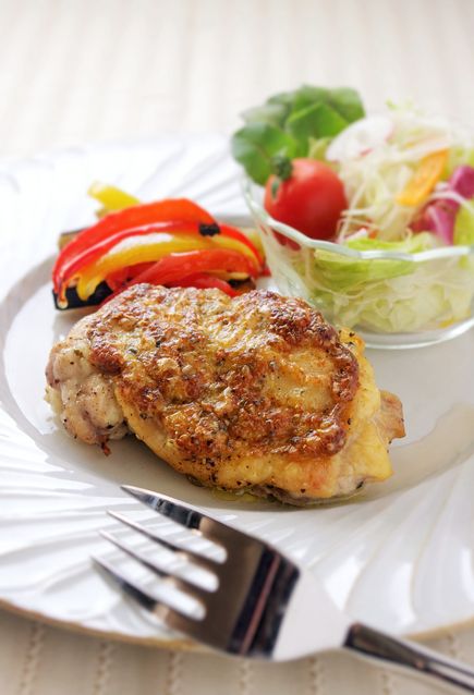 メインも野菜もオーブンで!チキンのマスタードマヨネーズ焼き_f0168317_1744090.jpg