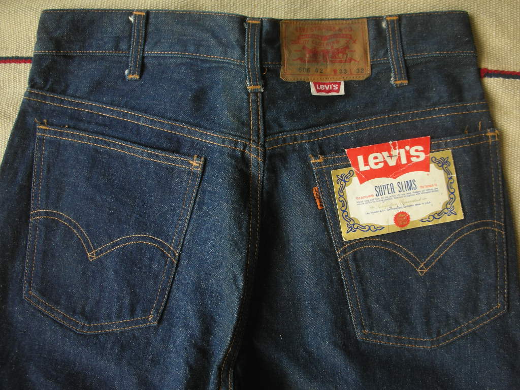 〜1970\'S DEADSTOCK LEVI\'S 606 02  BIG\"E\" SUPER SLIM 33X32[RBTM255]の詳細画像_c0187684_21295320.jpg