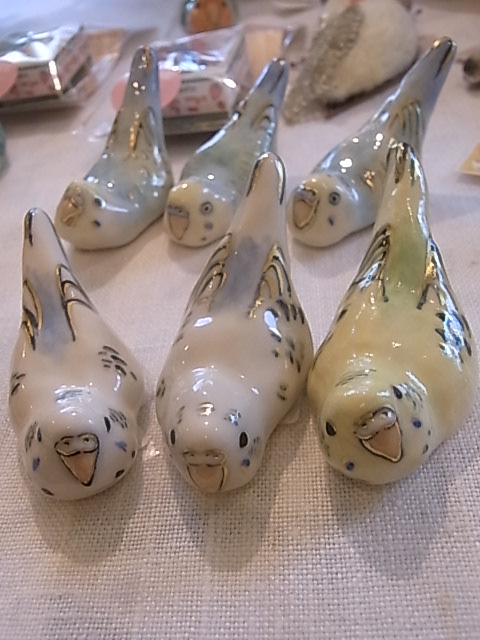 鳥展、セキセイインコ・オカメインコたっぷりご紹介、常設新作と松岡文個展_d0322493_1541690.jpg