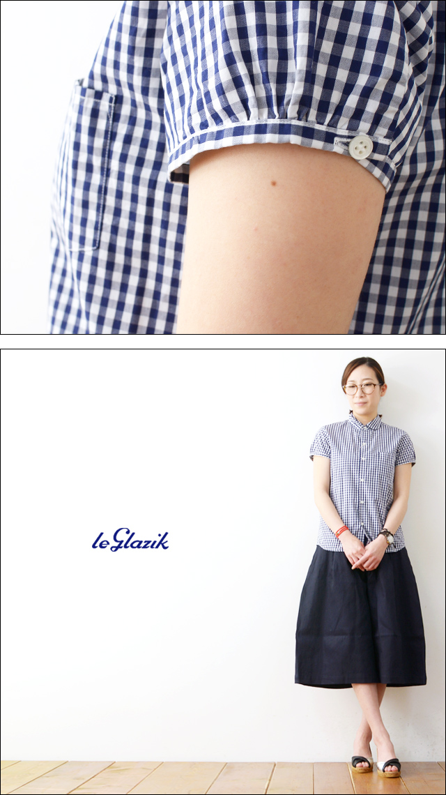 LE GLAZIK [ル グラジック] PUFF SLEEVE GINGHAM SHORT SLEEVE SHIRTS [JL-3348UGC] LADY\'S _f0051306_17403974.jpg