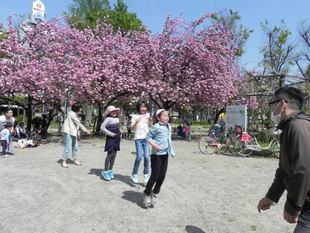 八重桜で写生会_d0076558_69370.jpg