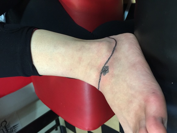 千葉 刺青 和彫り タトゥー Tattoo アンクレット 女性 プルメリア 2face Tattoo Studio Japan 千葉県木更津市 刺青処 聖針