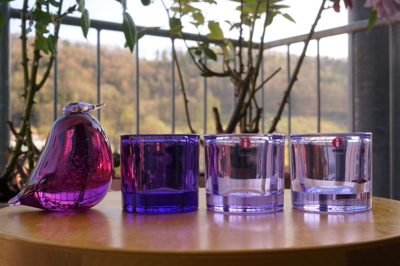 パープルガラスオブジェ｜ アメジストの輝き パープルガラスオブジェ