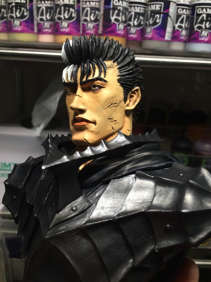 HEADLONG ベルセルク　ガッツ胸像　ゾッド胸像 作品展示＜HEAD ゾッド 人型 胸像＞