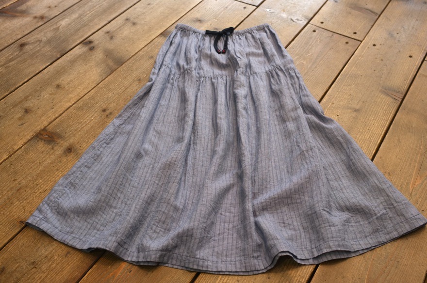 NATIC　　　Big Check Kasuri Linen Skirt ＆ W-Cloth C/TE Skirt_c0134310_22363689.jpg