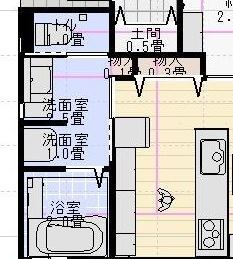 Web内覧会10 脱衣所 兼洗濯機置き場 ローコストで建てる四角い家