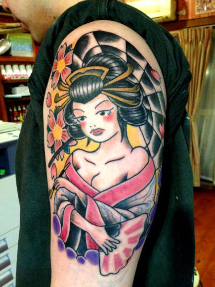 桜と花魁・舞子のＴＡＴＴＯＯ　　　　　Ｓｈｕｎ_b0191270_15124498.jpg