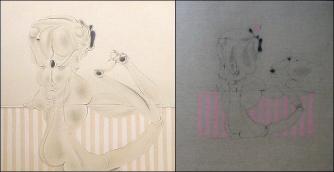 ハンス・ベルメールのポスター「Striped stocking」（ca.1970