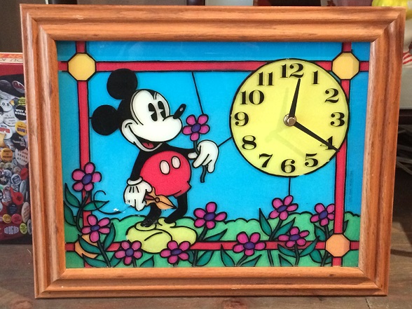vintage wall clock 1960's UNITED サンバースト / ミッキーマウス