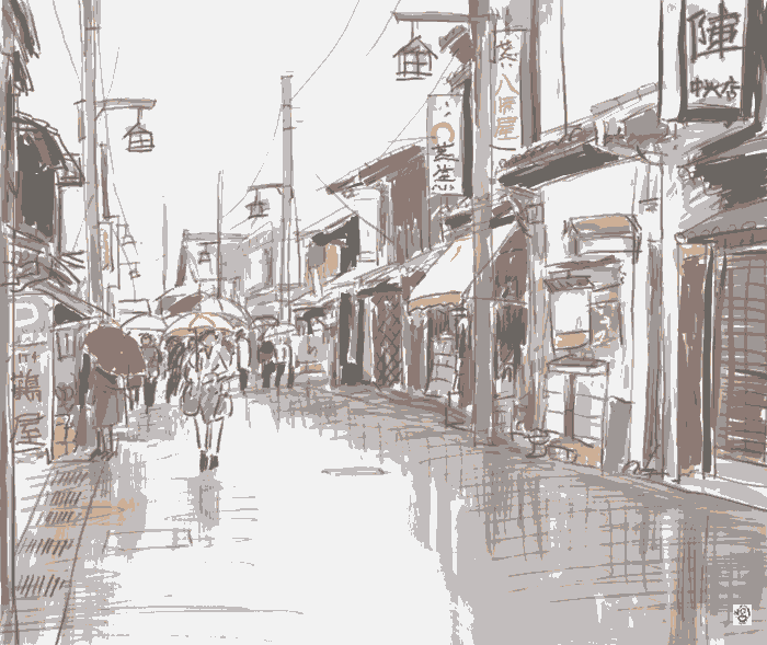 594 雨の日 : こだわりの風景画(別館)