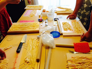 生パスタ〝タリアテッレ〟をつくる会!! in Amane _a0254125_1416274.jpg