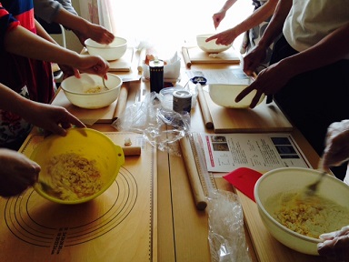 生パスタ〝タリアテッレ〟をつくる会!! in Amane _a0254125_1416764.jpg