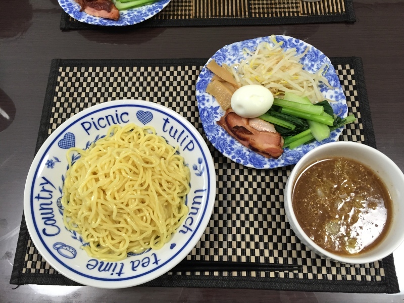 5/5昼食「具だくさんつけ麺」_c0357519_14384666.jpg