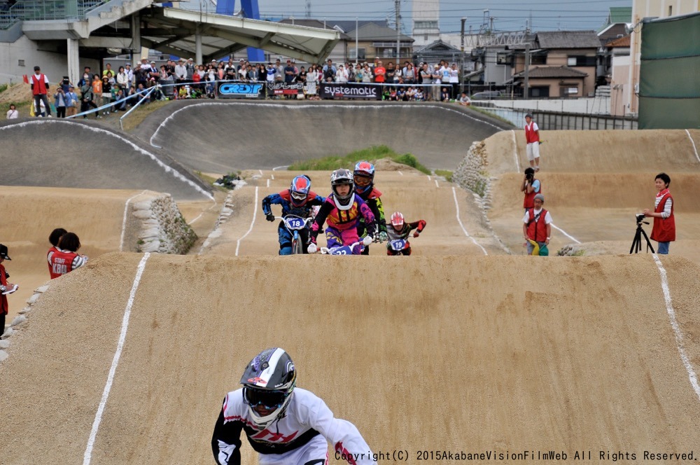 ２０１５JBMXFシリーズ第１戦岸和田大会vol6：ガールズ11-12/１３−１４決勝　動画あり_b0065730_20472893.jpg