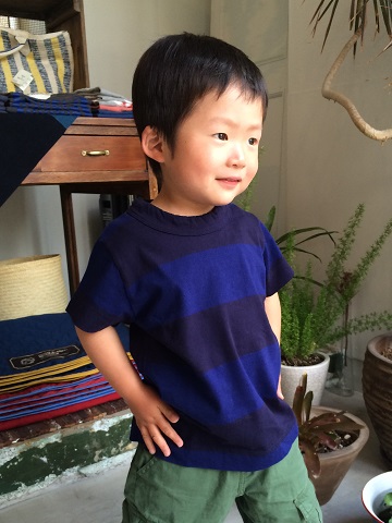 homspun kid\'s : 太ボーダー半袖 T シャツ_a0234452_20412091.jpg