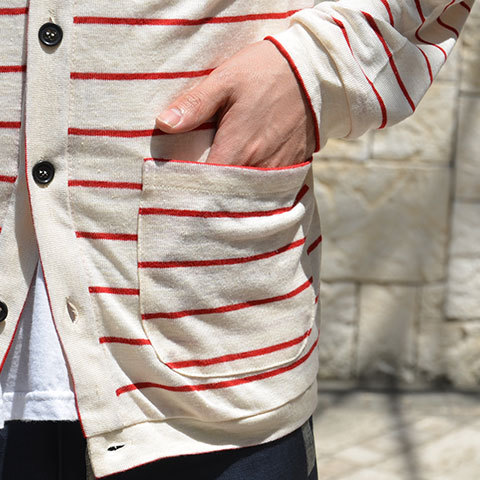 Striped Linen Jersey Cardigan -FRANK LEDER-_d0158579_15281298.jpg