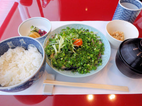 おネギたっぷりの かつおのたたき 定食 銀座 ハレクラニな毎日 おネギたっぷりの かつおのたたき 定食 銀座 ハレクラニな毎日