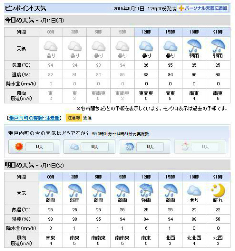 台風6号時の瀬戸内町の天気予報♪_e0028387_1531324.jpg