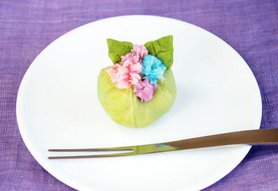 1日 和菓子体験 ねりきり教室 紫陽花 簡単電子レンジで作れる和菓子 鳥居満智栄の和菓子日和 小金井 デコ和菓子 季節の和菓子 認定講座開講